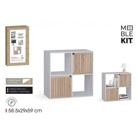 Estanteria 4 Cubos 2 Puertas -