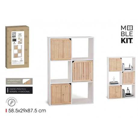 Estanteria 6 Cubos 3 Puertas -
