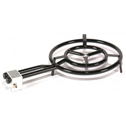 Paellero Tubo Gas Butano 2 Fuegos 50 Cm