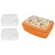 Fiambrera 2 Divisores Con Tenedor Leones 18x6x13
