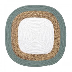 Mantel Individual Blanco/yute Bodo 38 Cm
