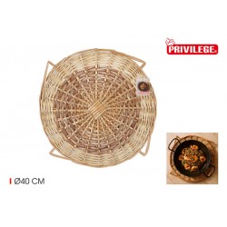 Salva Mantel Mimbre C/asa 40 Cm