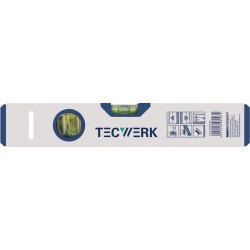 Nivel Aluminio Tubular Plata 050cm Tecwerk