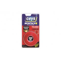 Cinta Doble Cara Montack Agarre Total 7,5m X 19mm Ceys
