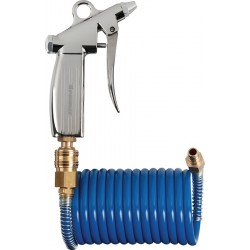 Pistola De Aire Con Manguera Espiral 6/8mm 2,5m 10bar Tecwer