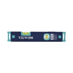 Nivel Aluminio Tubular Burbuja Espejo Azul 040cm Tecwerk