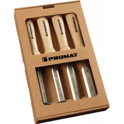 Formones Mango Madera 10/16/20/26 Mm 4 Piezas Tecwerk