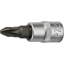 Llave Vaso 1/4" Punta Pozidriv Pz2 Tecwerk