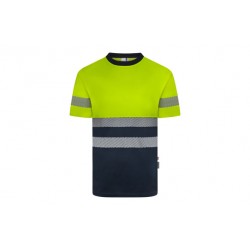 Camiseta Alta Visibilidad Cinta Segmentada Navy / Amarillo F