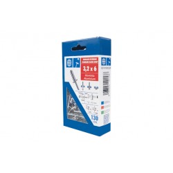 Remache Aluminio/acero Cabeza Alomada Ø3,2x06mm 130 Un Bralo