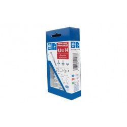 Remache Aluminio/acero Cabeza Alomada Ø4,0x14mm L Blanco 40