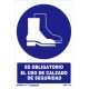 SeÑal Pvc 0,7mm Obligatorio El Uso De Calzado Seguridad 210x