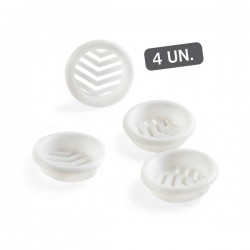 Kit 4 Rejillas Empotrar Abs Blanco 4 Cm