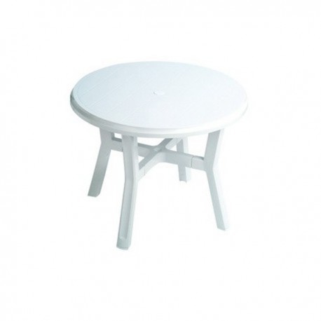 Mesa Jardin Redonda Blanca 95 Cm