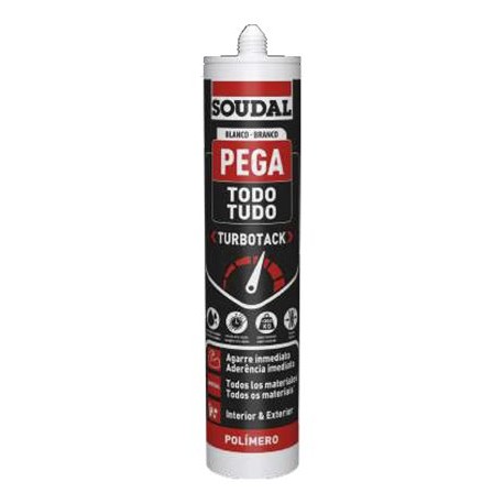 Adhesivo Montaje Pega Todo Turbotack 290 Ml Blanco Soudal