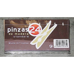 Pinza Tender Ropa Muelle 7 Vueltas Mad Tarres 24 Pz