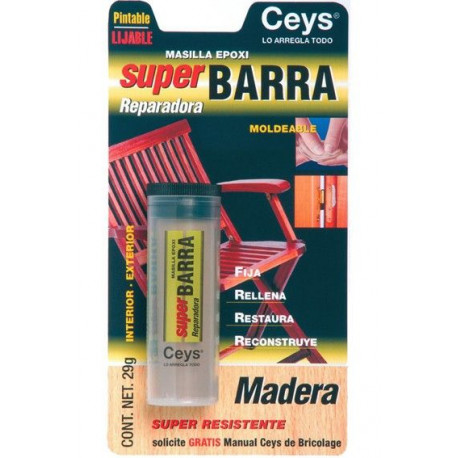 Masilla Reparadora Epoxi Piedra"superbarra" 47gr 505027 Ceys