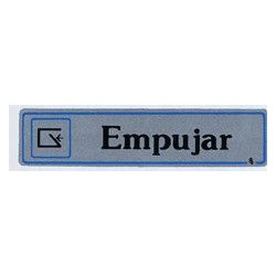 Placa Señal Adh 175x040mm Empujar Alu Pla Superl.