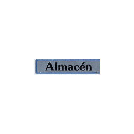 Placa Señal Adh 175x040mm Almacen Alu Pla Superl.