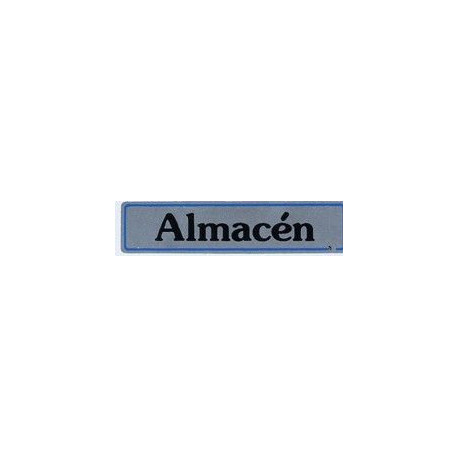 Placa Señal Adh 175x040mm Almacen Alu Pla Superl.