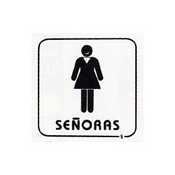 Placa Señal Adh 110x110mm Señoras Pict. Poliest Bl Superl.