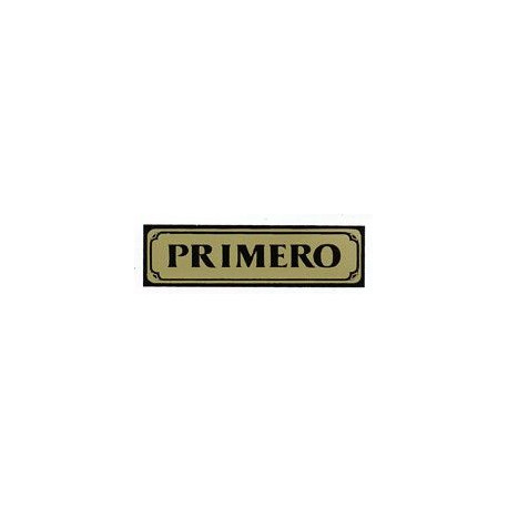 Placa Señal Adh 290x080mm Primero Alu Oro Superl.