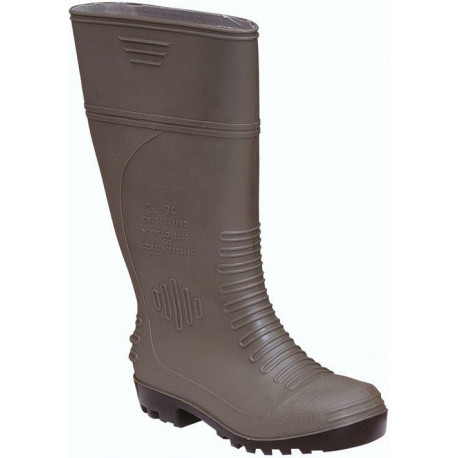 Bota De Agua Pvc Verde Alta Puntera+plantilla Metal 38 2091