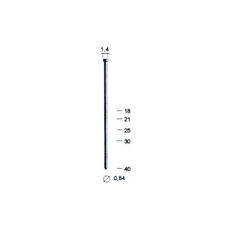 Punta Clavad.neum Brads 0,8x25 Mm 8724 0,8 Mm 10000pz Clavex