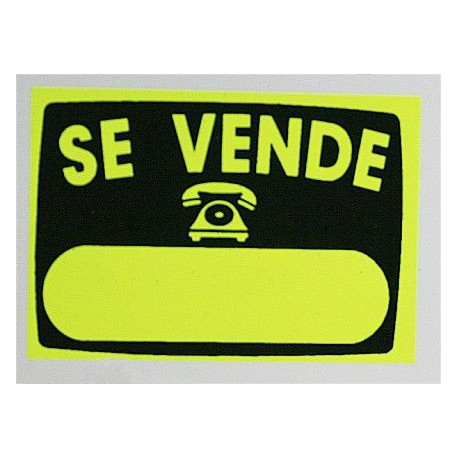 Cartel Señal 50x70cm Se Vende Radiante Glasspack Superl.