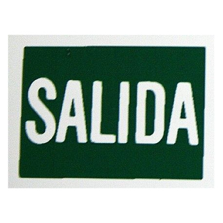 Placa Señal Adh 297x210mm Salida Poliest Lum Superl.