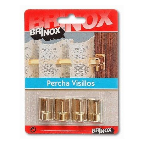 Percha Adhesiva Visillos Oro Peque/a 4piezas 5006or Blister