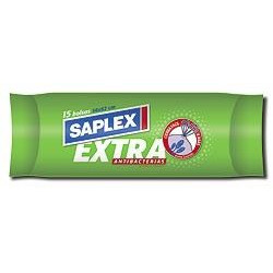 Bolsa Bas. 55x60 Cm Antibacterias Pl Ver Saplex 15 Pz