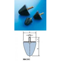 Antivibratorio Tope Progresivo Macho T-50x50 115003 10pz.