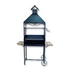 Barbacoa Chimenea C/ruedas 210x75x42cm