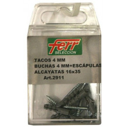 Taco+escarpia Zincada 6mm.19x60 43541/25pzas.