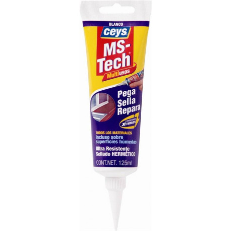 Pegamento Multiusos Ms-tech Tubo 125ml Blanco 5072232 Ceys