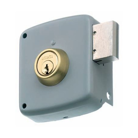 Cerradura Sobrepo.solo Palanca,120mm Dchas.gris 2524pr-120-d