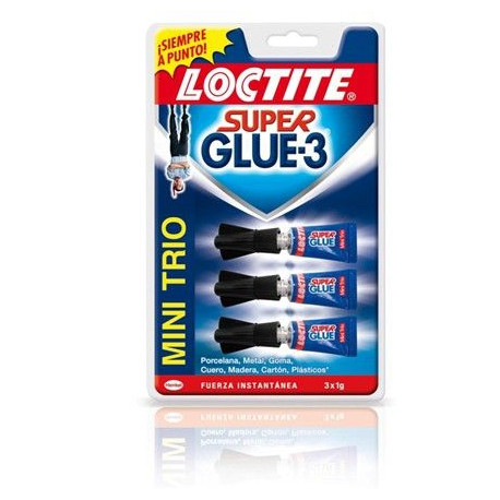 Pegamento Instantaneo Loctite Sg-3 Mini Trio 3 Tubos De 1gr