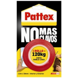 Cinta Adh 19mmx  1,5mt D/cara Ro No Mas Clavos Pattex