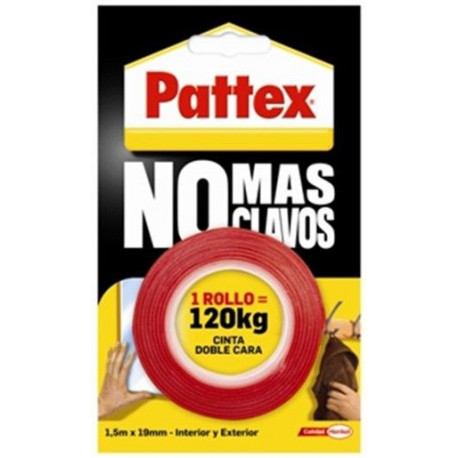 Cinta Adh 19mmx  1,5mt D/cara Ro No Mas Clavos Pattex