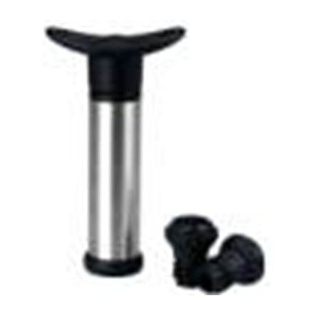 Bomba Vacio Vino Man. + 2 Tapones Vino Inox Lacor