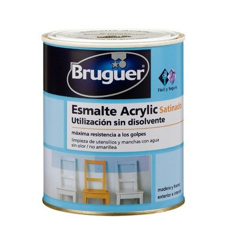 Esmalte Acrilico Satinado Azul Cantabrico 750ml Bruguer 1514