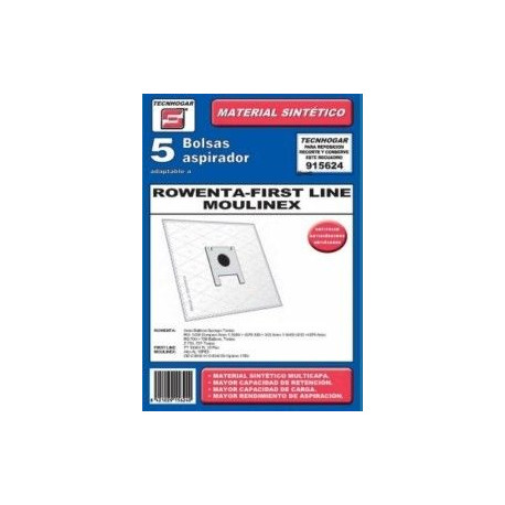 Bolsa Aspirador Papel Rowenta-molinex 915624 Thogar 5 Pz Rf