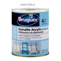 Esmalte Acrilico Brillante Gris Perla 250ml Bruguer 1058