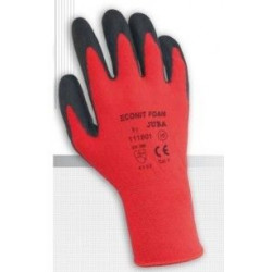 Guante Nylon Rojo Palma Nitrilo Negro Eco-nit Foamt10 Juba