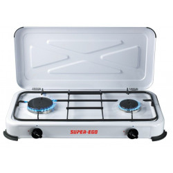 Cocina Portatil A Gas Dos Fuegos Super-ego Seh0248