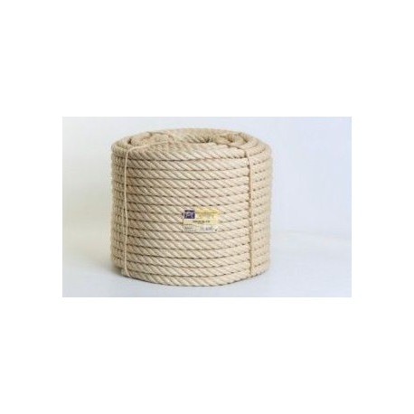 Cuerda Torcida 22mm Sisal Nat 4 Cabos Hyc 100 Mt