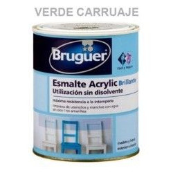 Esmalte Acrilico Brillante Verde Carruajes 250ml Bruguer1023
