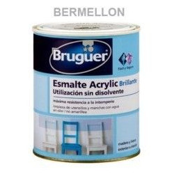 Esmalte Acrilico Brillante Bermellon 250ml Bruguer 1026