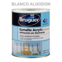 Esmalte Acrilico Satinado Blanco Algodon 250ml Bruguer 1504